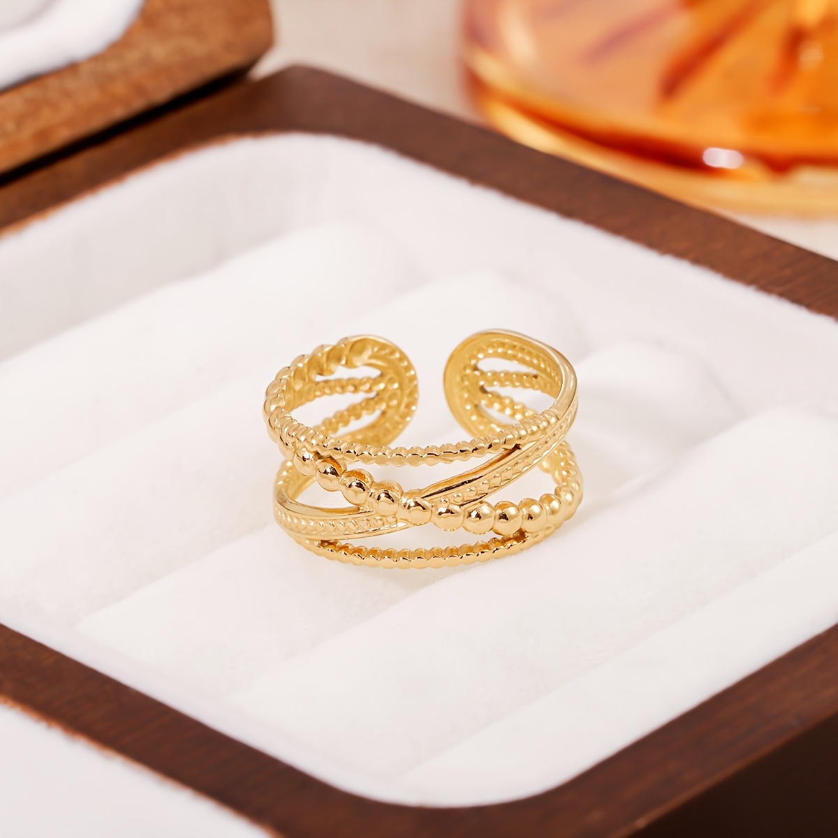Multi-Layer Coiled Stainless Steel Open Ring